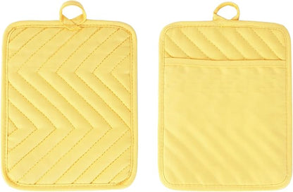 Anyi Pot Holders and Oven Mitts 7" X 9" Heat Resistant Cotton Pocket Pot Holder - Image 3