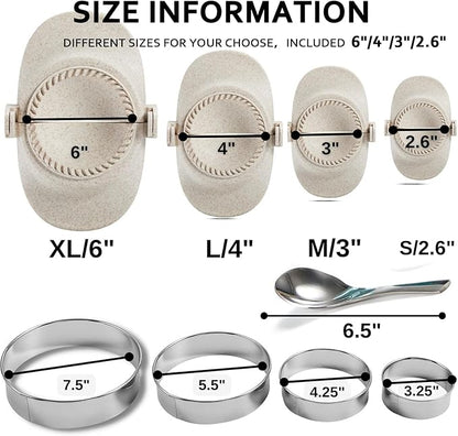 Empanada Maker Press, 6-Inch Extra Large Dumpling Maker Set - Image 3