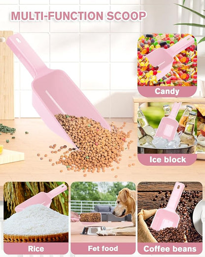 2 Cup Dog Food Scoop, Plastic Pet Food Scoop - Image 3