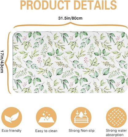 Kitchen Countertop Dish Drying Mat, Super Absorbent Coffee Bar Mat - Image 5