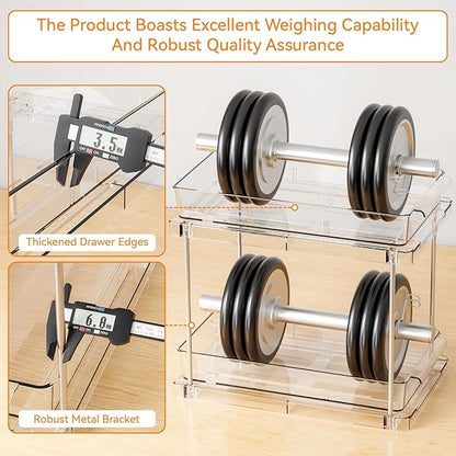 Yieach 2 Pack 10.6″ High Pull Out Medicine Cabinet Organizer - Image 6