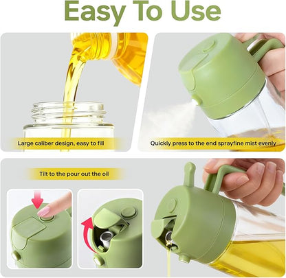2Pcs Glass Oil Sprayer for Cooking 16oz/470ml, Kitchen Gadget for Air Fryer - Image 5