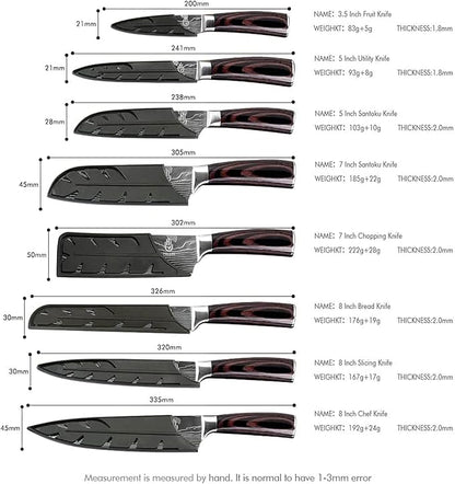 FULLHI Knife Set, Premium German Stainless Steel chef Knife Set - Image 3