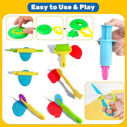 iShyan Dough Tools for Kids, 24 Pieces Dough Play Tools Set - Image 3