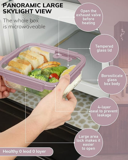 2-Pack Glass Food Storage Containers - Image 5