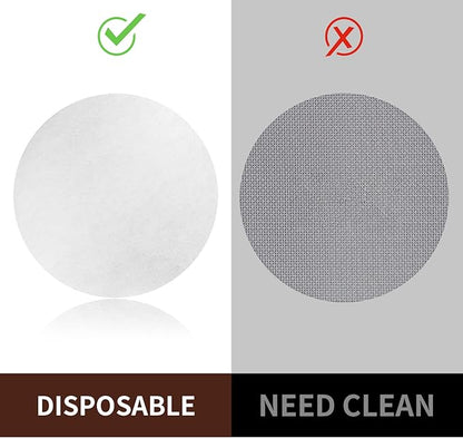 1000 Pcs Coffee Paper Filter for Espresso Coffee Maker, 58 mm Unbleached - Image 3