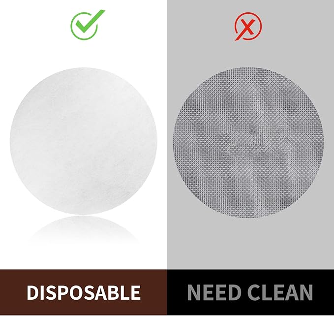 1000 Pcs Coffee Paper Filter for Espresso Coffee Maker, 53 mm Unbleached - Image 2
