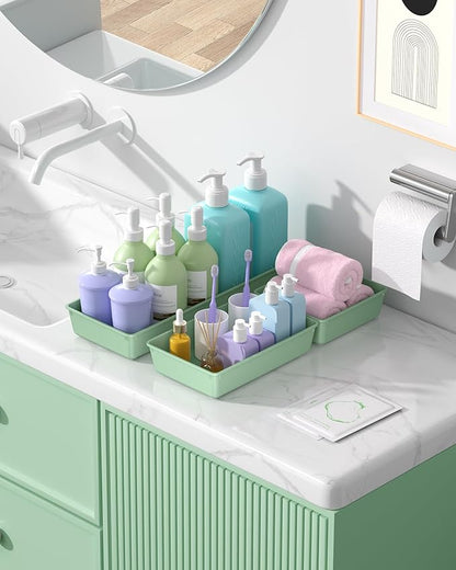 10 Pack Large Size Plastic Drawer Organizers Set, 3 Sizes Desk Drawer Organizer - Image 7
