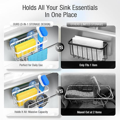3-in-1 Kitchen Sink Caddy Organizer - Image 3