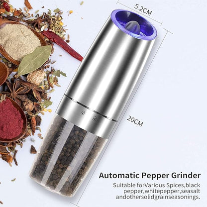 Gravity Electric Pepper and Salt Grinder Set, Adjustable Coarseness, Automatic - Image 4