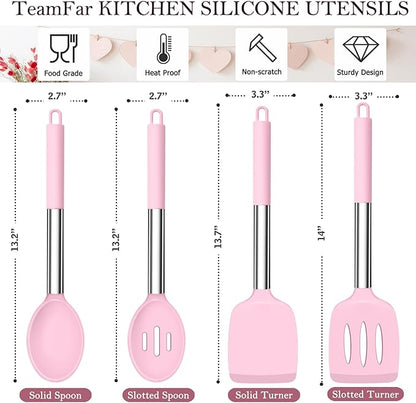 TeamFar Kitchen Utensils, for Frying Mixing Draining Turning, Healthy & - Image 2
