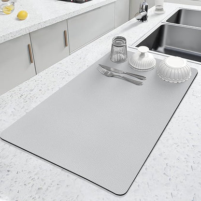 LOPNUR Kitchen Dish Drying Mat, Diatomite Coffee Mat, Super Absorbent Dish by LOPNUR