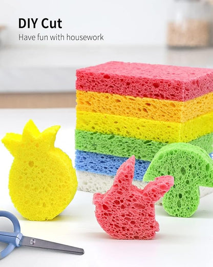 Cellulose Sponges, Heavy Duty Scrub Kitchen Sponge, Clean Tough Messes Without - Image 4
