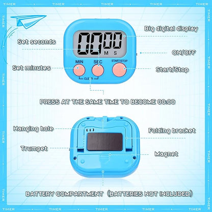 Mwellewm Kitchen Timer 6 Packs Digital Timers - Image 8
