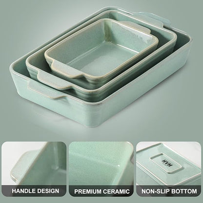 HVH 9x13 Baking Dish Set, Large Casserole Dishes - Image 6