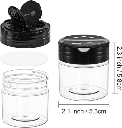 Foraineam 30 Pack Clear Plastic Jars 4 oz Mini Seasoning Bottles Spice Jars - Image 3