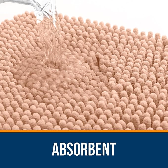 OLANLY Large Bathroom Rugs 44x32, Extra Soft Absorbent Chenille Bath Rugs - Image 4