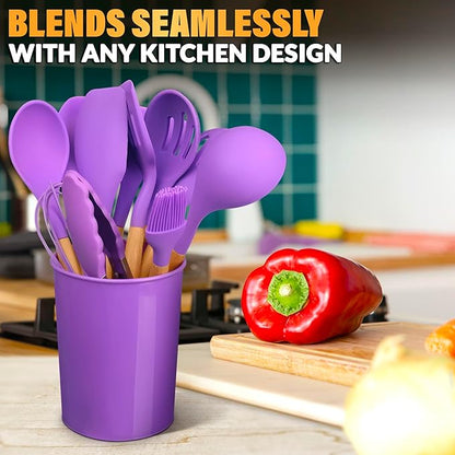 12 Pcs Purple Kitchen Utensils Set - Image 8