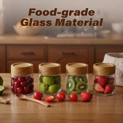 6-Pack 6 fl oz Stackable Airtight Glass Jars – Small Mason Jars designed - Image 3