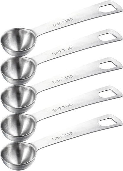 5 PCS Measuring Spoons Tablespoon Measuring Spoon 1/3 Tbsp Stainless Steel by Lusofie