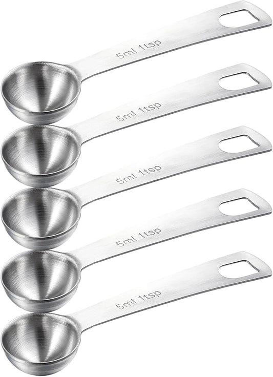 5 PCS Measuring Spoons Tablespoon Measuring Spoon 1/3 Tbsp Stainless Steel by Lusofie