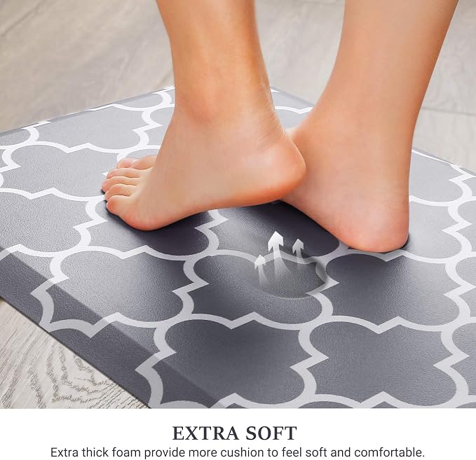 WISELIFE Kitchen Mat and Rugs Cushioned Anti-Fatigue, 17.3"x 28", Non Slip - Image 3