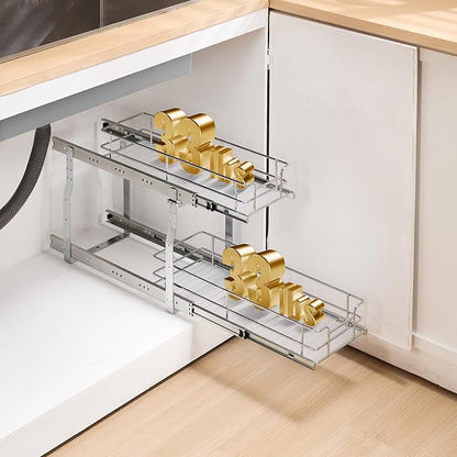 VEVOR Pull Out Cabinet Organizer, 8.5" W x 21" D x15.2 HHeavy Duty Slide Out - Image 8