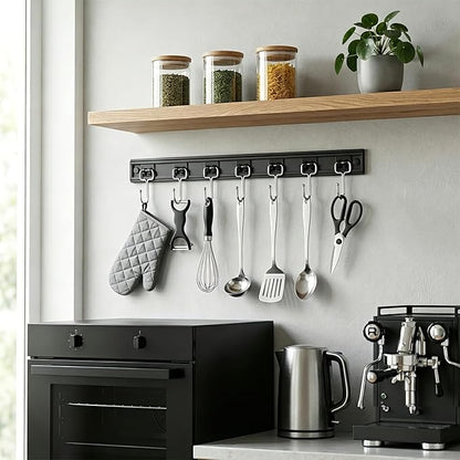Cociat 2PCS Utensil Racks with 8 Hooks 17 Inch Kitchen Utensil Holders Hanging - Image 6