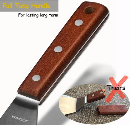 Professional Metal Spatula for Cast Iron Skillets and Flat Top Grills, Full - Image 5