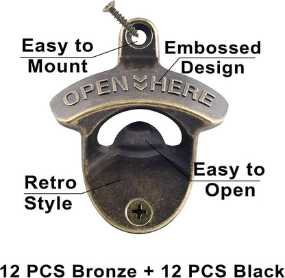 24 PCS Bulk Wall Mounted Bottle Opener - Image 2