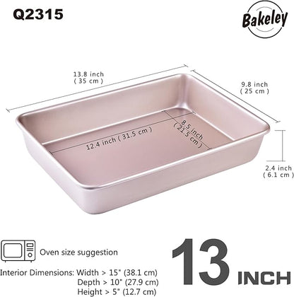 9 x 13 Inch Nonstick Rectangle Cake Pan, Deep Dish Loaf Pan - Image 2