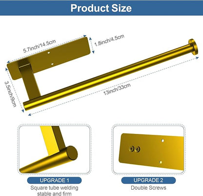 Paper Towel Holder Under Cabinet, Bend-Resistant, Self-Adhesive or Drill - Image 4