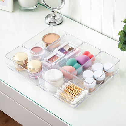 STORi SimpleSort 6-Piece Stackable Clear Drawer Organizer Set | 6" x 3" x 2" - Image 7