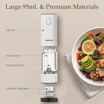 Electric Salt and Pepper Grinder Set, Rechargeable - Image 5