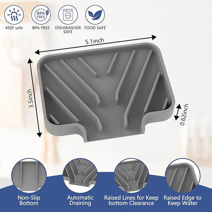 JACZZO Silicone Soap Dish for Shower and Bathroom - Image 2
