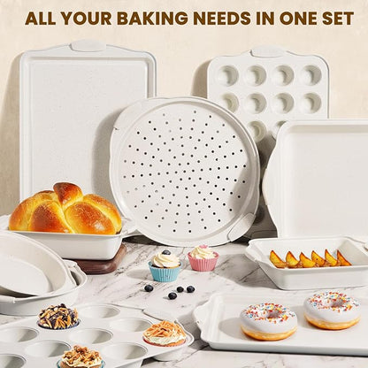 Kikcoin 22 PCS Nonstick Baking Pans Set, Stackable Bakeware Sets - Image 7