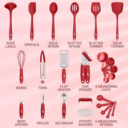 Kaluns Silicone Kitchen Utensils Set 24 Pcs Cooking Utensils Set - Image 2