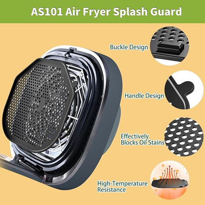 2 PCS Silicon Splatter Shield for Ninja Crispi Pro Air Fryer, Heat-Resistant - Image 4