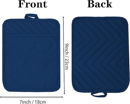 Oven Pot Holder with Pocket Cotton Heat Resistant Coaster Potholder Kitchen Hot - Image 2