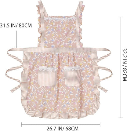 Funny Aprons for Women with Pockets, Kitchen Cooking Grilling Bbq Cute Chef - Image 5