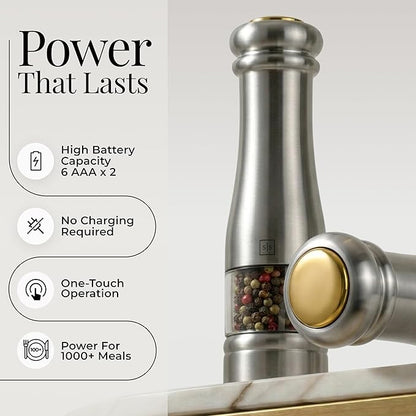 Electric Salt and Pepper Grinder Set - Image 3