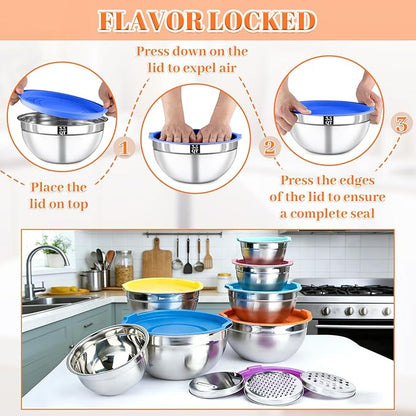 21PCS Mixing Bowls with Lids Set - Image 6