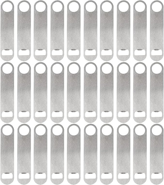 30 Pcs Flat Bottle Opener 7 Inch Stainless Steel Beer bottle Openers Heavy Duty by ZCYSRLQIN