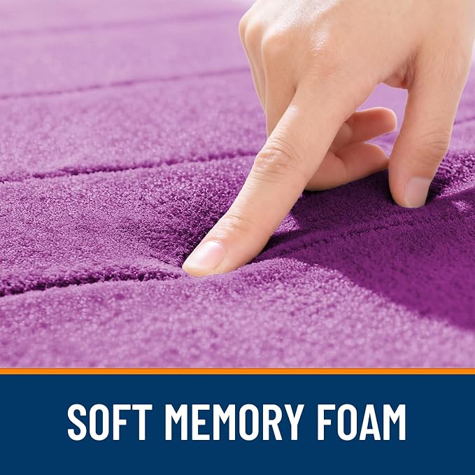 OLANLY Memory Foam Toilet Rugs U Shaped 24x20, Super Soft Absorbent Contour - Image 6