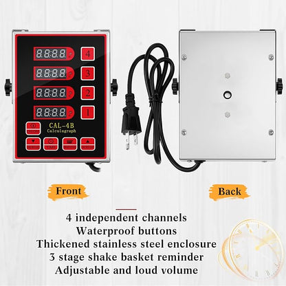 Relaxweex 1 Pack Commercial 4 Channel Digital Kitchen Timer, Wall Mount or - Image 4