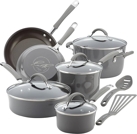 Rachael Ray - 16802 Rachael Ray Cucina Nonstick Cookware Pots and Pans Set by RachaelRayKitchenware