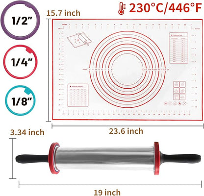 SHIKORI Rolling Pin, Adjustable Rolling Pin - Image 2