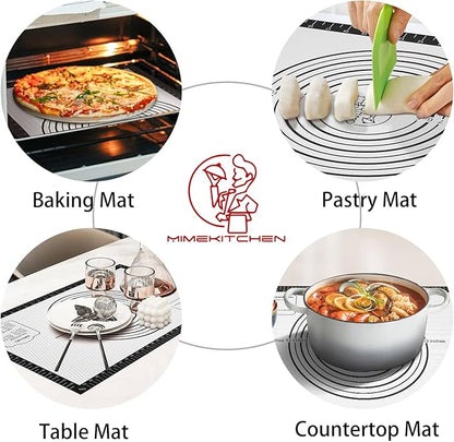 Silicone Dough Mat, Macaron Cookie Pizza Baking Mat - Image 5