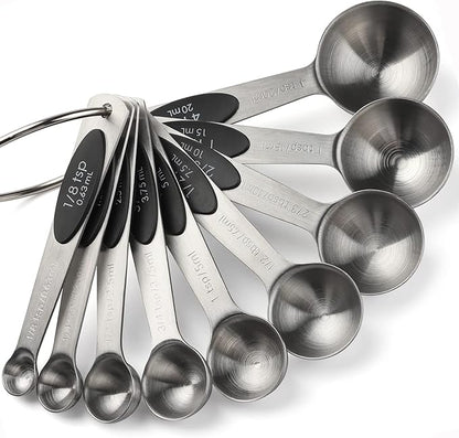 Magnetic Measuring Spoons Set of 9 Stainless Steel Stackable Measuring Spoons - Image 9