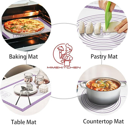 Silicone Pastrty Mat for Dough Rolling, Extra Thick Silicone Baking Mat - Image 3